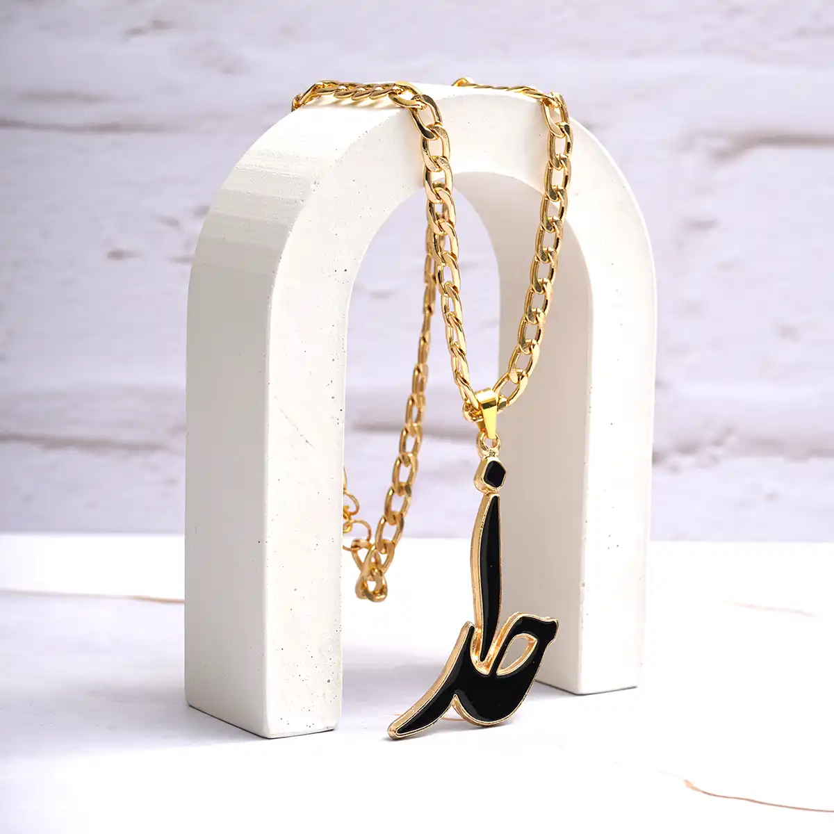 گردنبندطلایی مشکی مدل Khoda