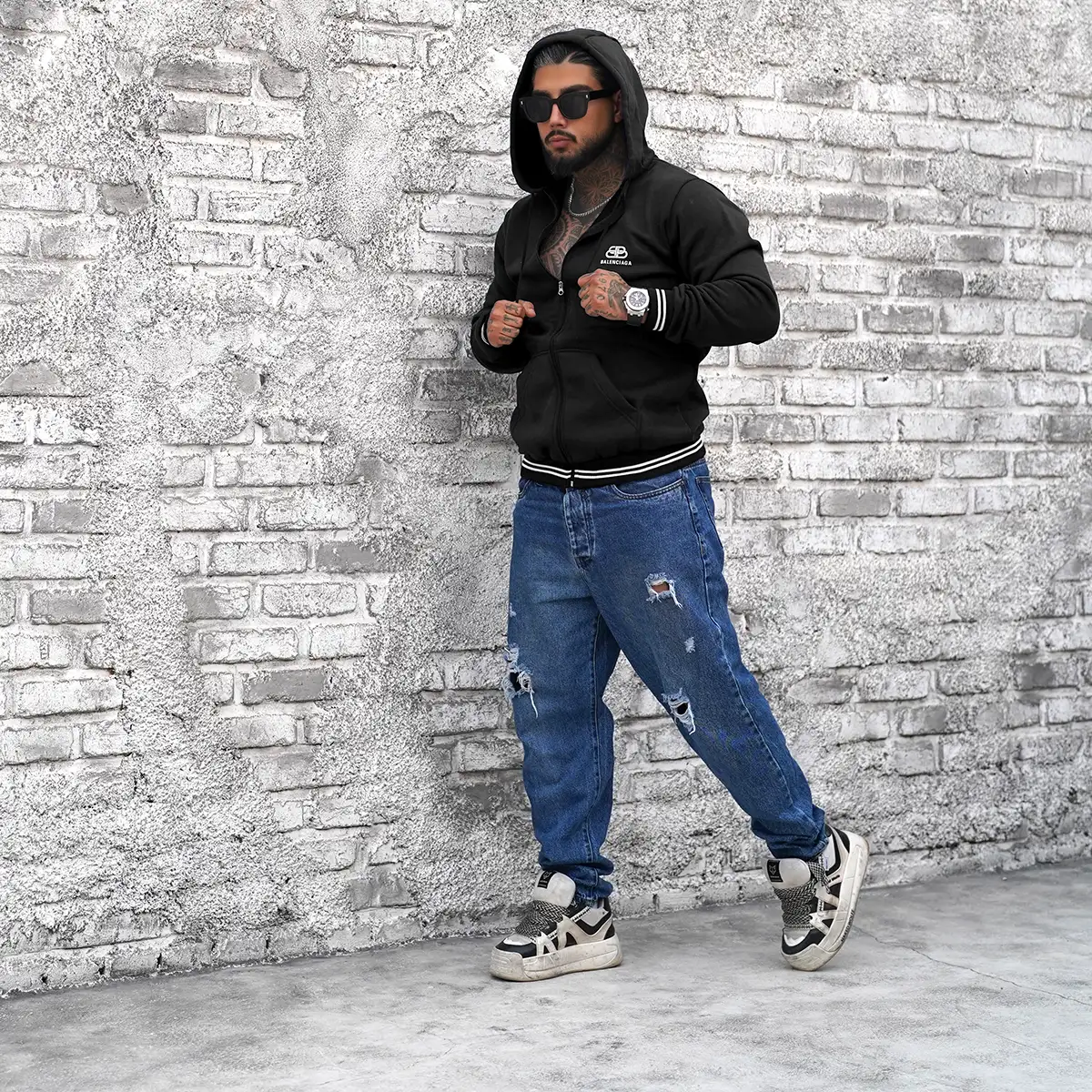 سوییشرت مردانه مشکی Balenciaga مدل Q22