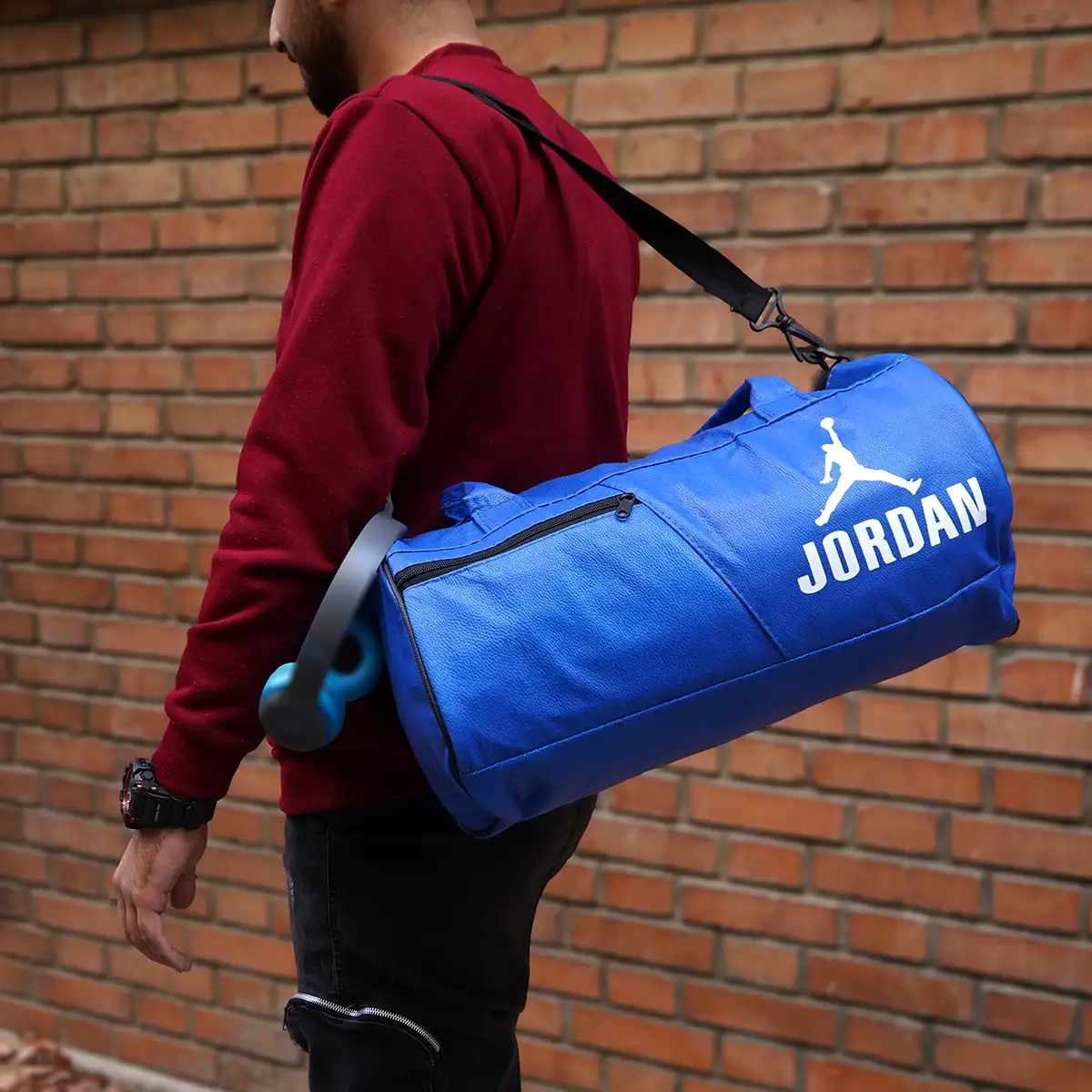 کیف ورزشی آبی Jordan مدل J72