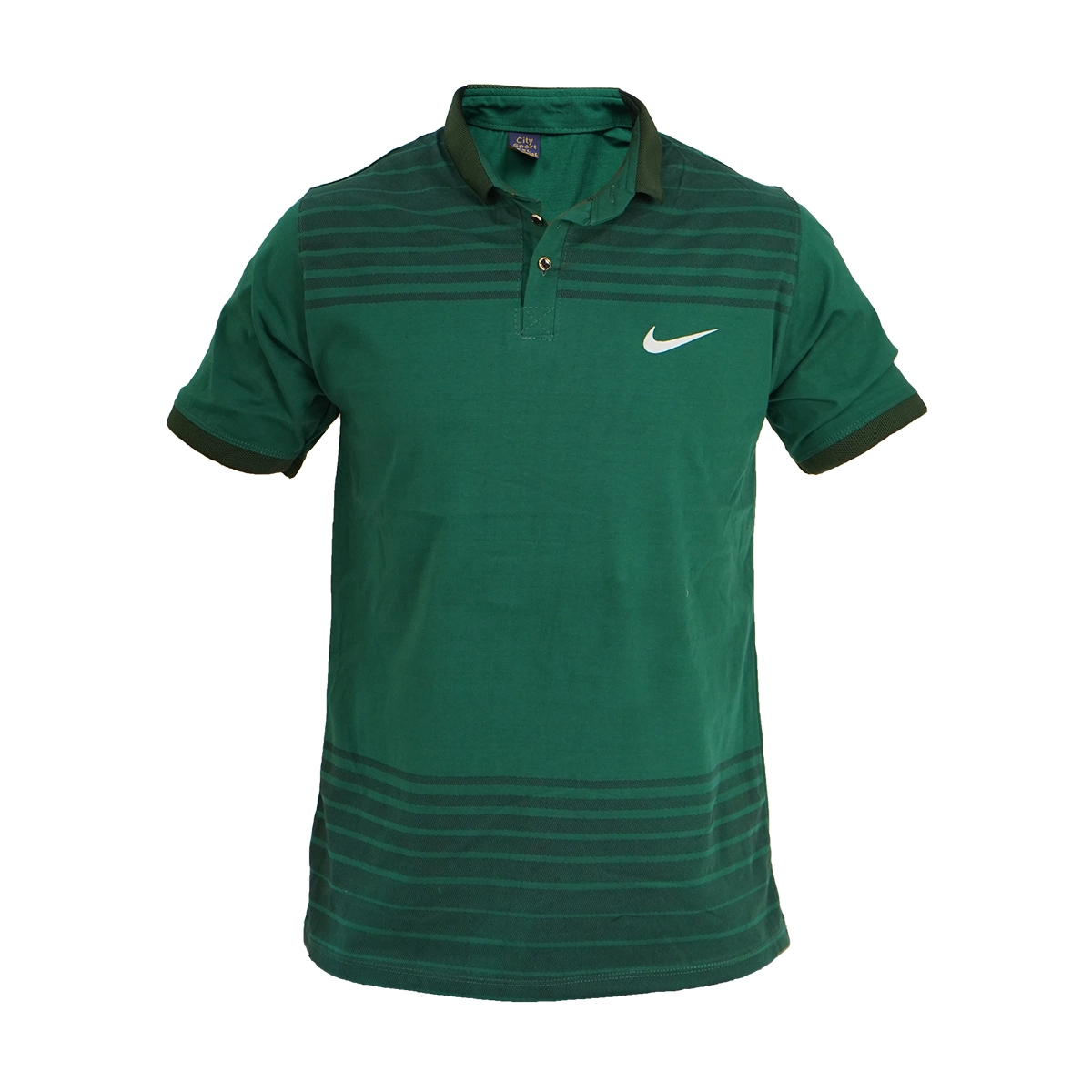 تیشرت یقه دار راه راه سبزمدل Farhan