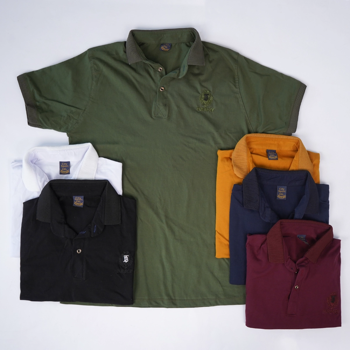 تیشرت یقه دار مشکی مردانه مدل Taha