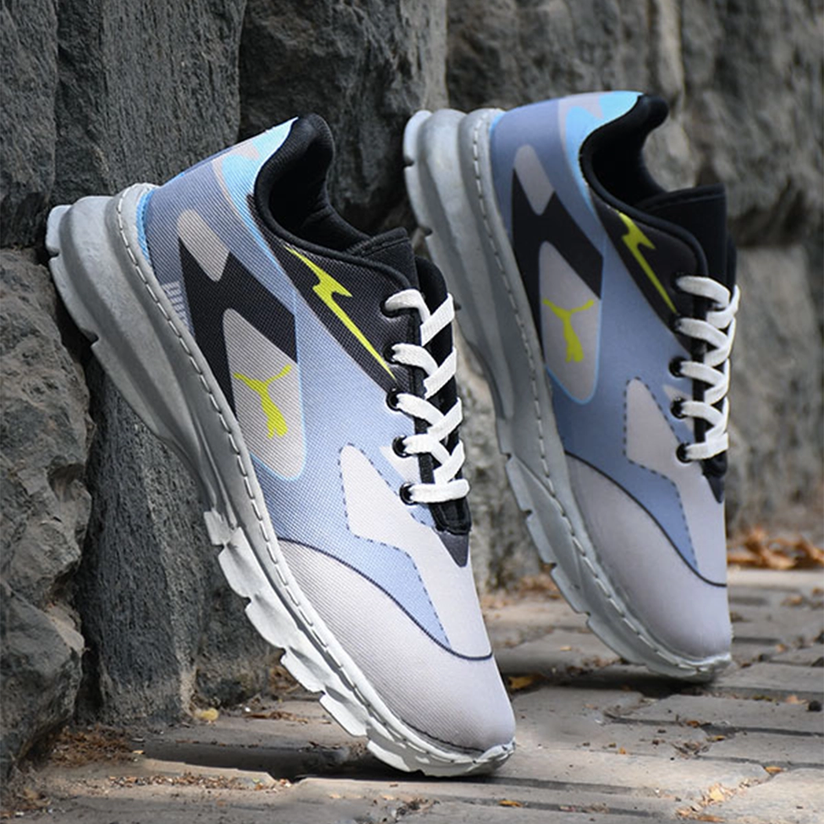 کفش ورزشی (T) آبی زرد پوما مردانه مدل P62