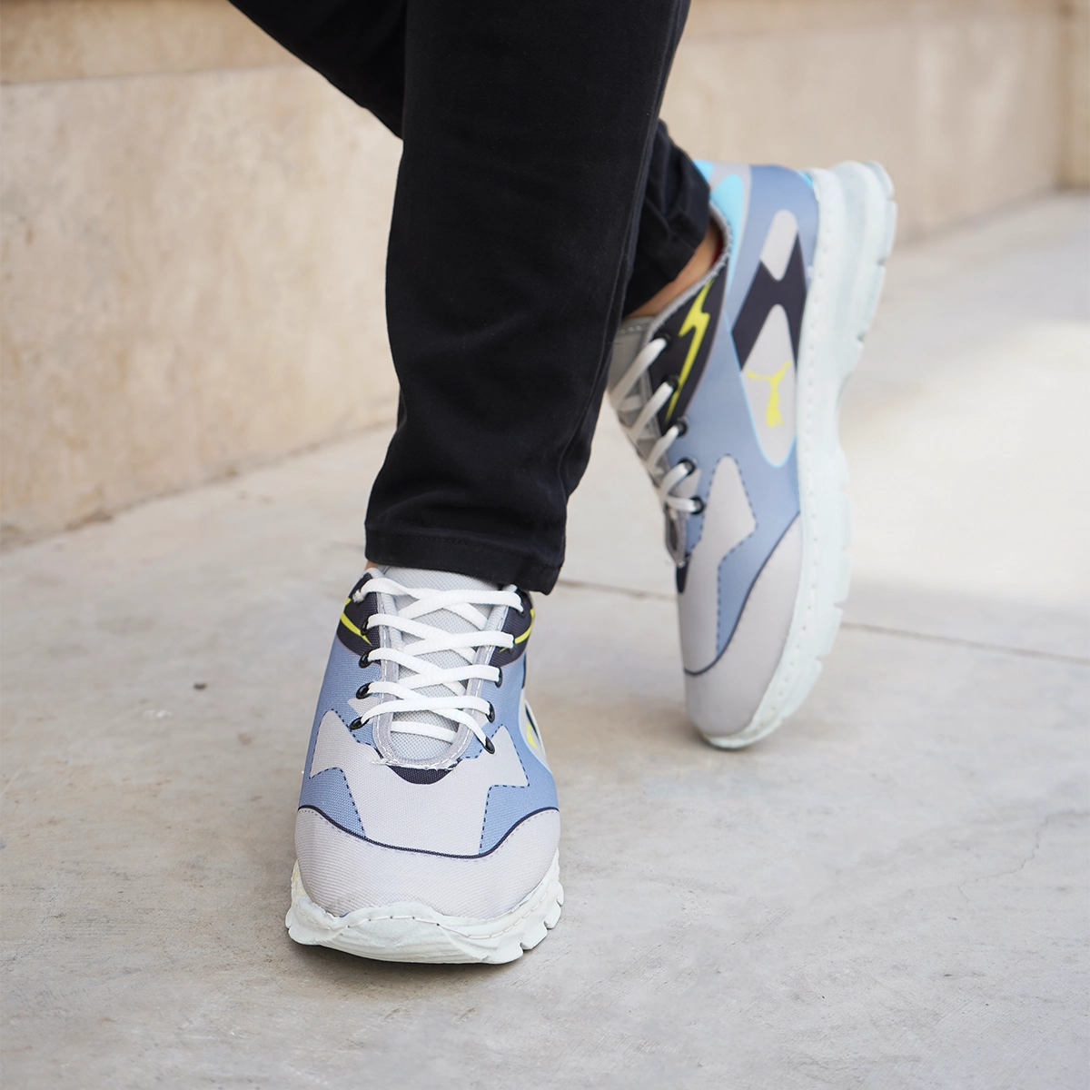 کفش ورزشی (T) آبی زرد پوما مردانه مدل P62