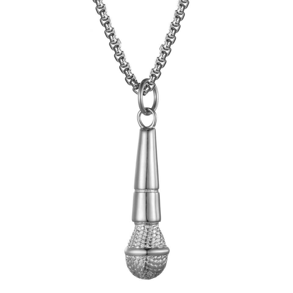 گردنبند میکروفون ( نقره ای )