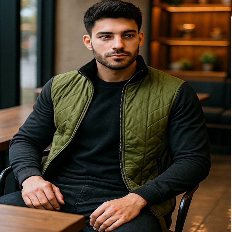 کاپشن مردانه سبز مدل Homan