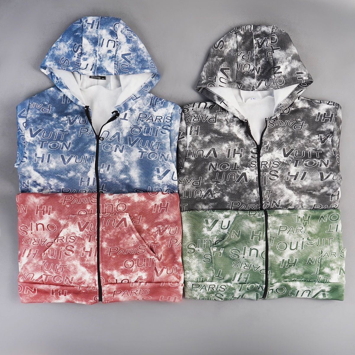 سوییشرت طرحدار مردانه طوسی مدل Roham