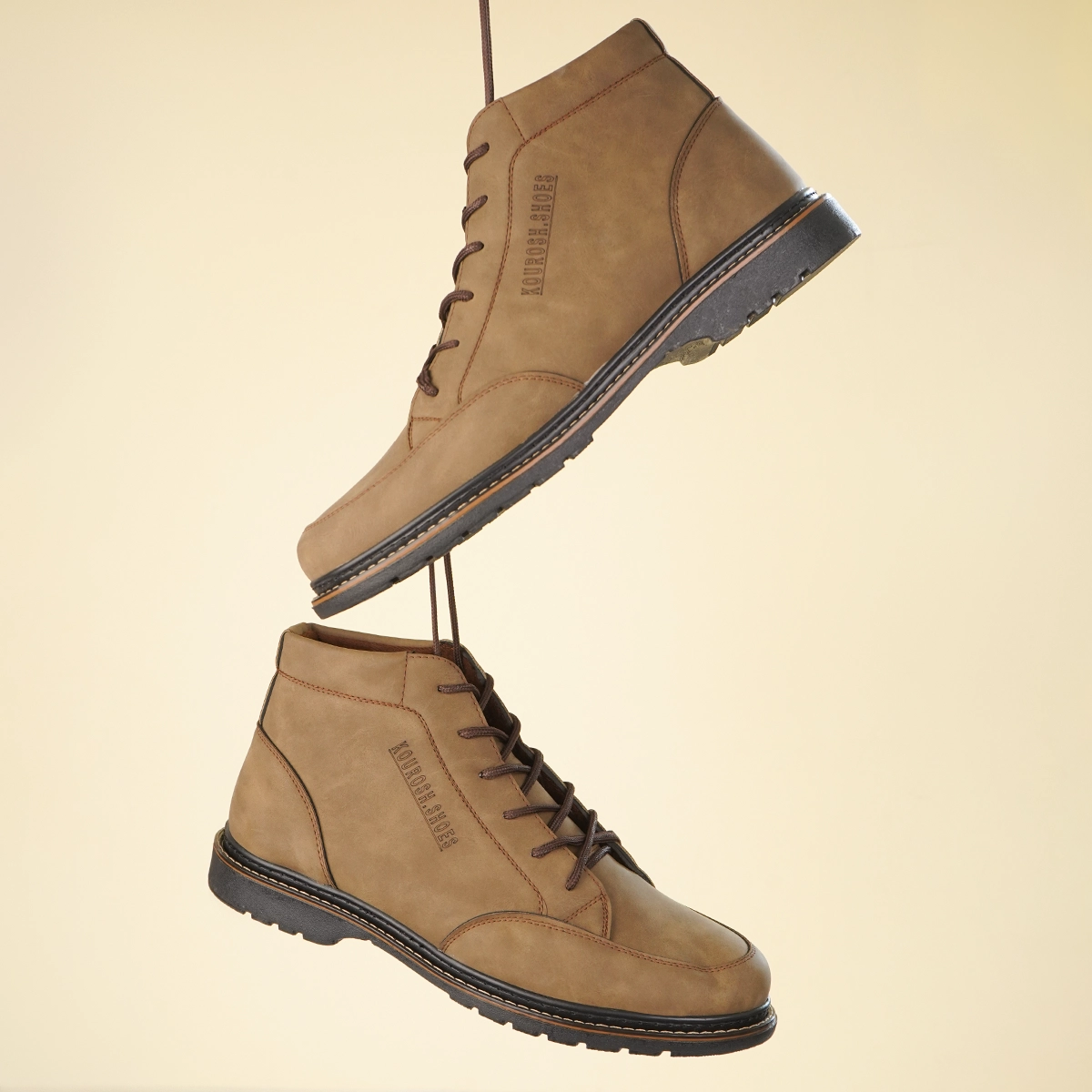 نیم بوت مردانه خاکی مدل Korush