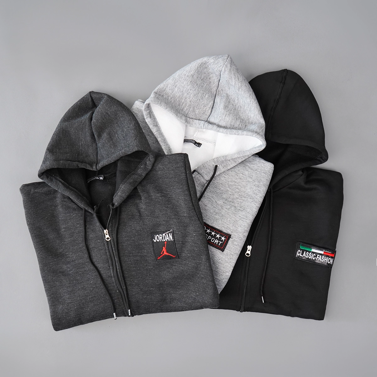 سوییشرت مردانه ذغالی مدل Yazdan