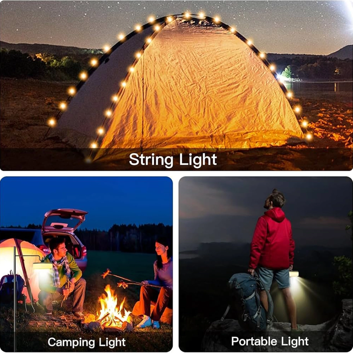 چراغ و ریسه کمپینگ شارژی