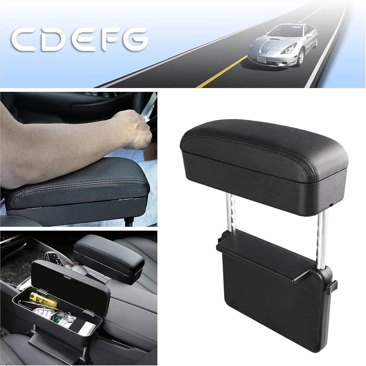 کنسول کنار صندلی خودرو پژو ( مشکی )