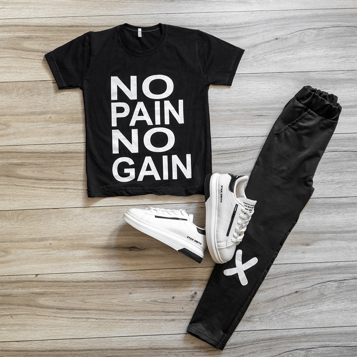 ست بچگانه تیشرت شلوار مدل NO Pane No Gain