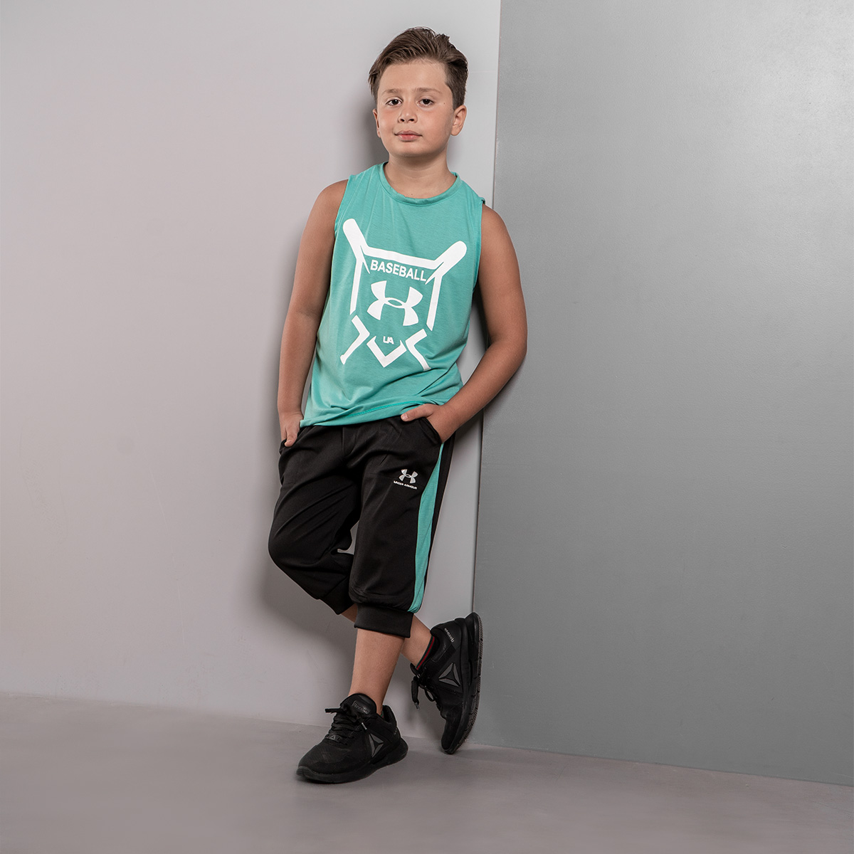 ست رکابی شلوارک بچه گانه Under Armour مدل Z165