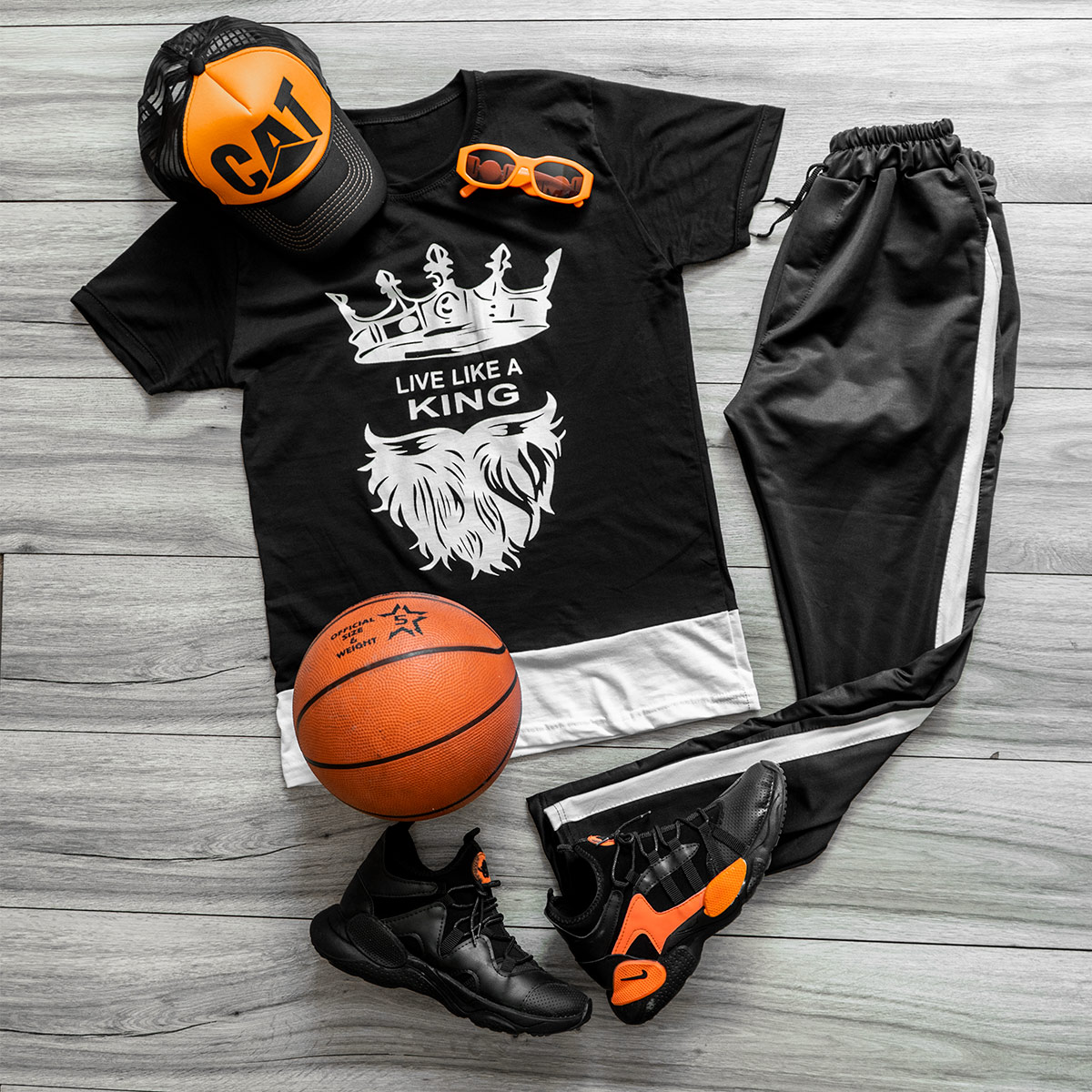 ست تیشرت شلوار king مردانه مدلTeron