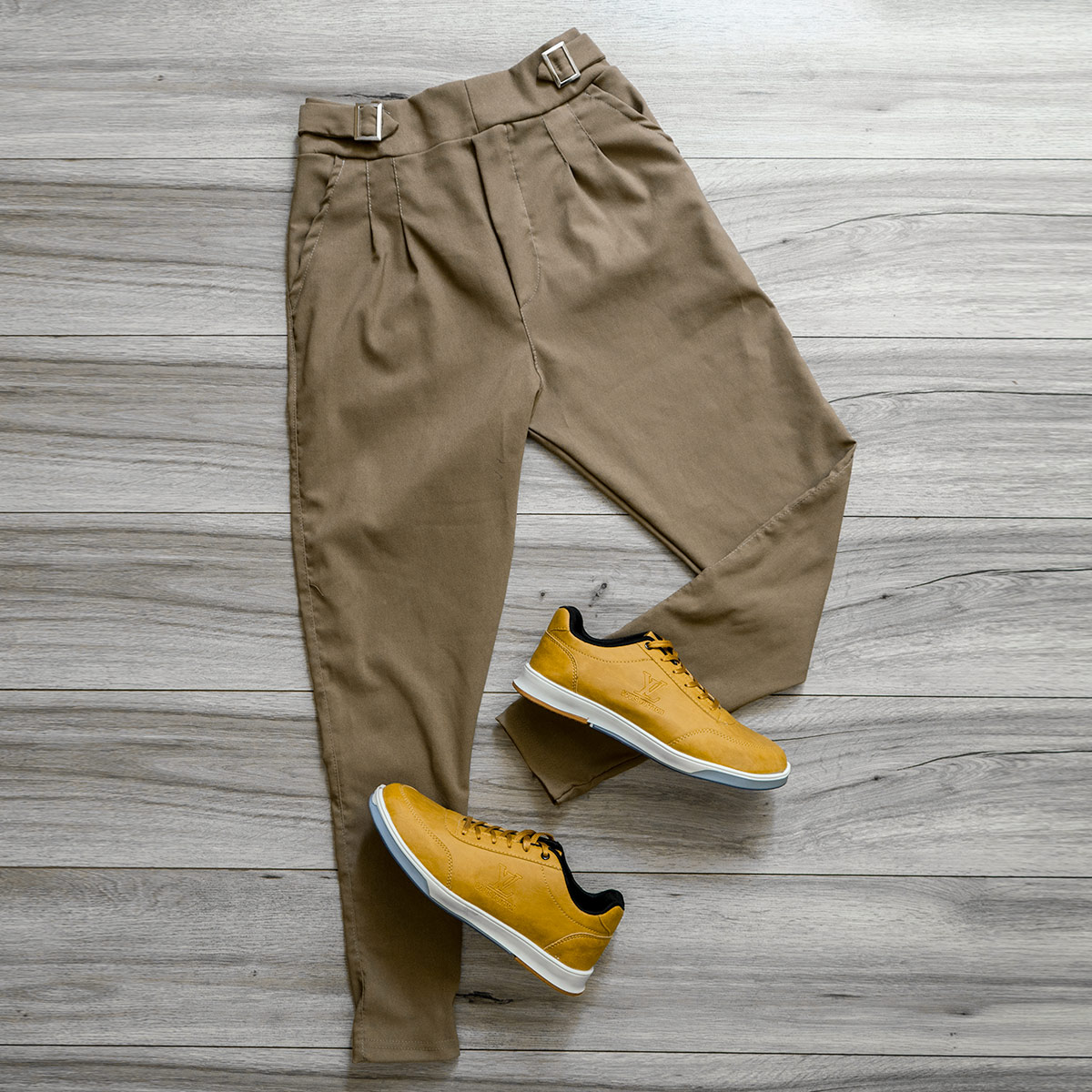 شوار اسلش قهوه ای مردانه مدل Saniyar(T)