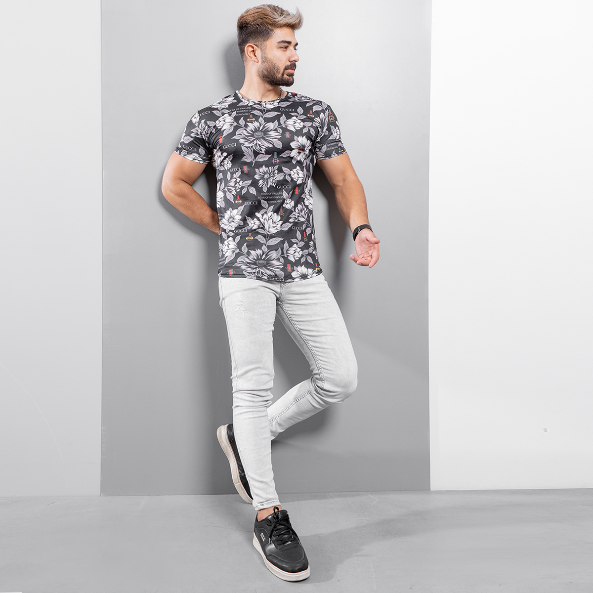 تیشرت هاوایی Gucci مردانه مدل Malon